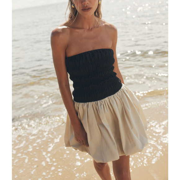 Dissh 'Stevie' Black Cotton Mini Dress Size 4 - NWT - Picture 1 of 4